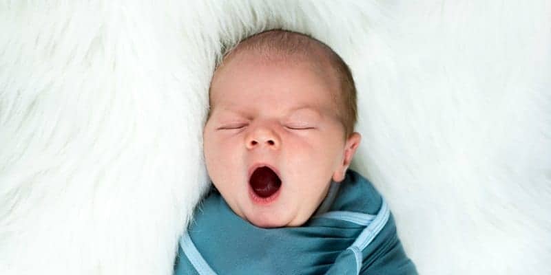 infant yawning