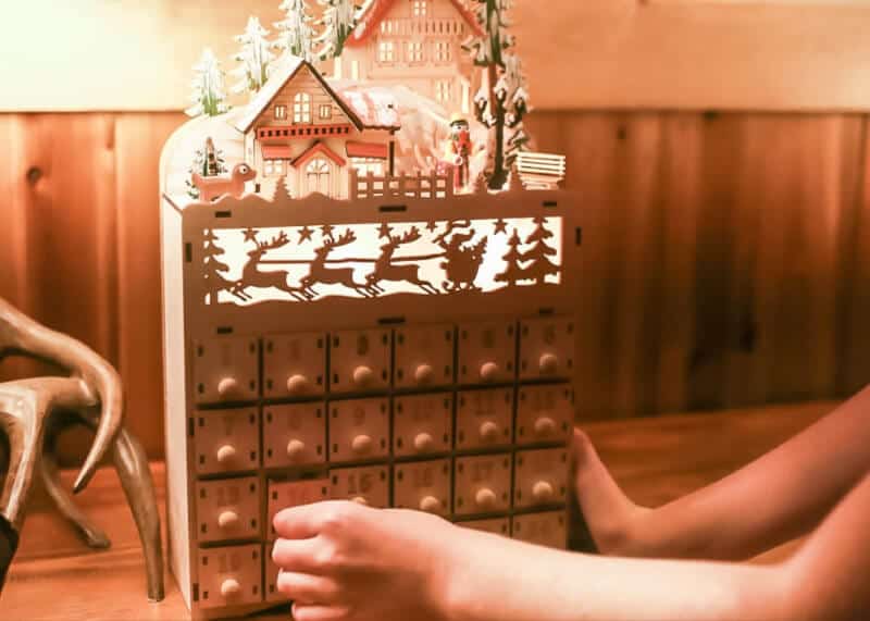 Use an advent calendar to help with a stress free Christmas. 